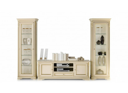 Italienesch Wunnzëmmer Wunnwand 2x Vitrine Schaf Designer Set 3tlg