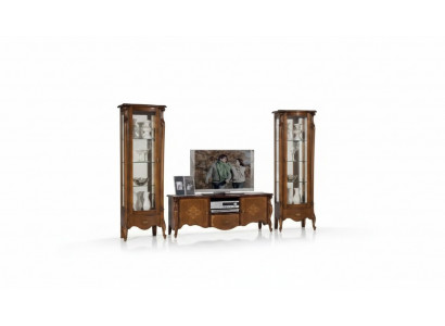 Wunnengswand Wunnzëmmer Set Vitrinn Schaf Regal Set 2x Vitrinn Wand Nei