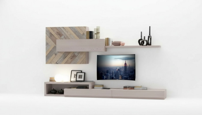 Wunnwand TV-Stänner Wandregaler Wunnzëmmer Luxus Lowboard Gro Neu