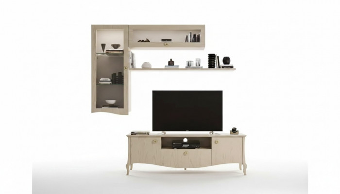 Luxus Fernsehstänner - Stotzwaun, Wunnzëmmer RTV Louboard Wandsregaler Beige Wunng wand Nei