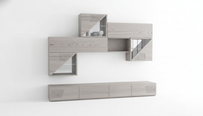 Schief Wand Regal Wunnwand Säitniddereg Regaler Holz Design Schiefen