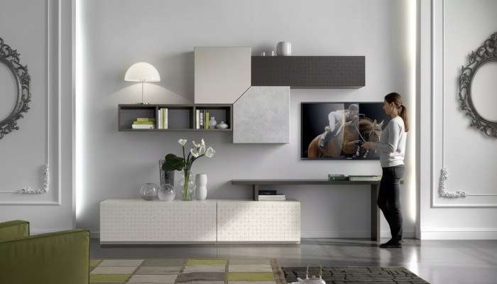 TV-Schaf italienesch Miwwelen Wunnzëmmer Luxus-Sideboard Wandschaf Holz