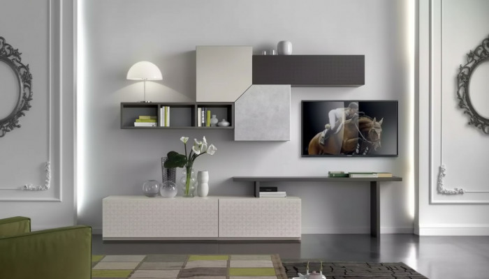 TV-Schaf italienesch Miwwelen Wunnzëmmer Luxus-Sideboard Wandschaf Holz