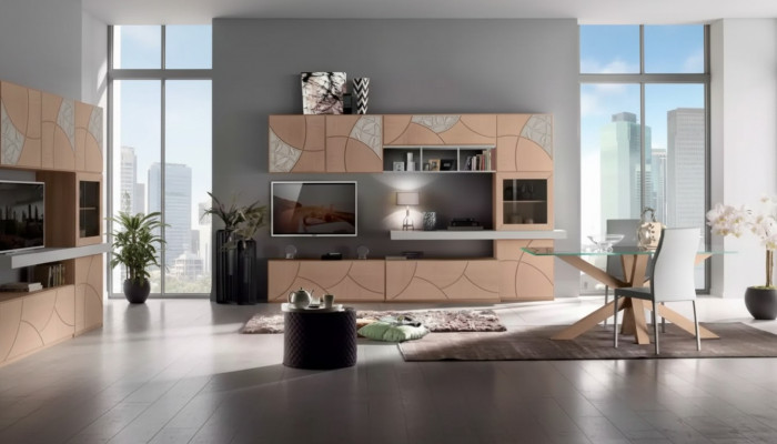 Klassesch Wunnwand Wunnzëmmer Sideboard RTV Regal Wänn Schaf Nei