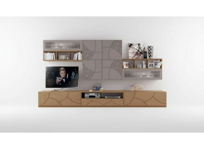 Design Wandcloset Regal Stuffzëmmer Holz Schief Wandregaler Italien Nei