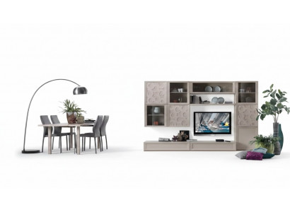 Wunnzëmmer Set Vitrin Kommode Wunnwänn TV-Stänner Design Schaf Nei