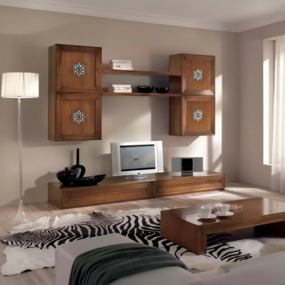 Wunnzëmmermiwwel Set Designer Wunnzëmmer Braun Sideboard Wunnwand Nei