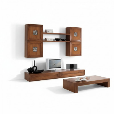 Wunnzëmmermiwwel Set Designer Wunnzëmmer Braun Sideboard Wunnwand Nei