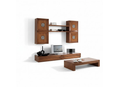 Wunnzëmmermiwwel Set Designer Wunnzëmmer Braun Sideboard Wunnwand Nei