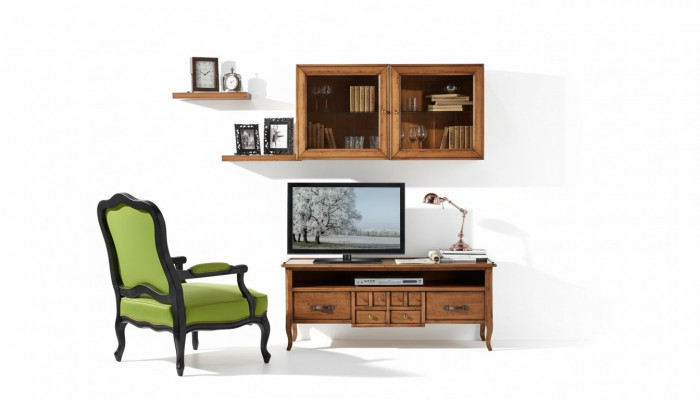 Grupp Wunnwand RTV Lowboard TV Stänner Modern Braun Wunnzëmmer Set