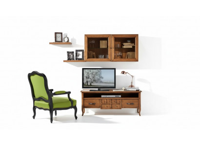 Grupp Wunnwand RTV Lowboard TV Stänner Modern Braun Wunnzëmmer Set