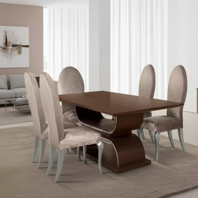 Iessgrupp Luxus Iessdësch 4x Still Iessgruppe Dësch Komplett Set 5tlg