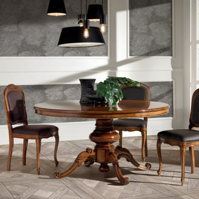 Komplett Set Iessdësch 4x Still Iesszëmmer Set Iess Grupp Holz Dësch Nei 5tlg