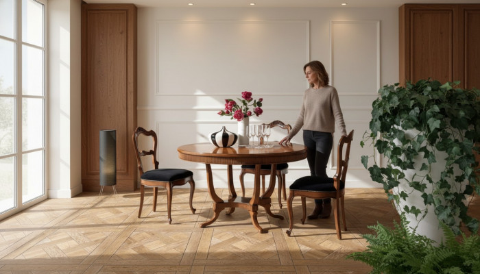Design Rond Dësch Iess Zëmmer Ronn Braun Dëscher Holz Iessdësch Iesszëmmer Nei