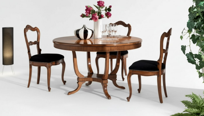Design Rond Dësch Iess Zëmmer Ronn Braun Dëscher Holz Iessdësch Iesszëmmer Nei