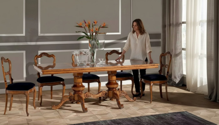 Iessen Dësch Braun Luxus Dësch Holz Iesszëmmer Rechteckeg Iessdëscher Neien