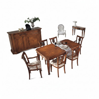 Klasseschen Design Iessdësch Dësch Holz Iesszëmmer Garnitur Brong Dëscher Nei