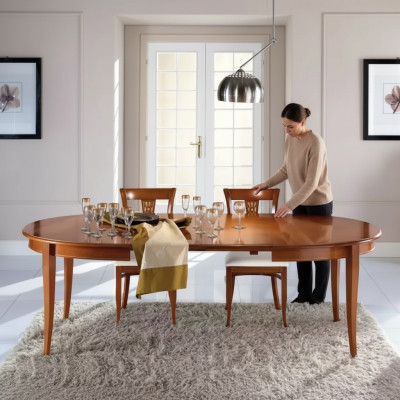 Italienesch Miwwelen Designer Holz Dësch Sëtz Iess Zëmmer 4x Stull Garnitur