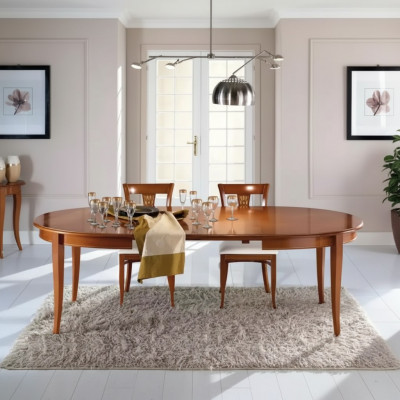 Italienesch Miwwelen Designer Holz Dësch Sëtz Iess Zëmmer 4x Stull Garnitur
