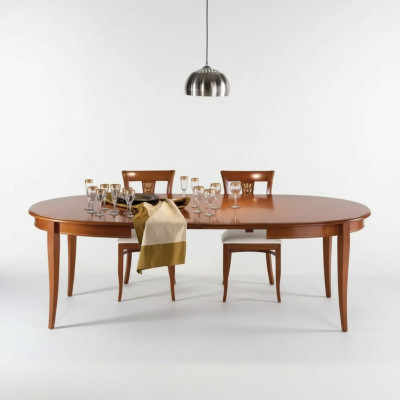 Italienesch Miwwelen Designer Holz Dësch Sëtz Iess Zëmmer 4x Stull Garnitur