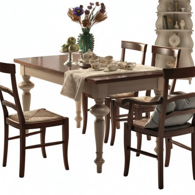 Luxus Klassesch Iessdësch Holz Rechteckeg Braun Dësch Iesszëmmer Iessdëscher Nei