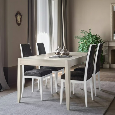 Modern Iesszëmmer Set Dësch Klassesch Stullgrupp 4x Still 5tlg. Set Sëtzgrupp