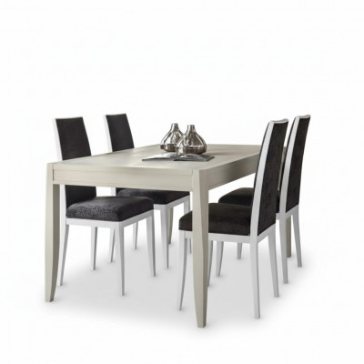 Modern Iesszëmmer Set Dësch Klassesch Stullgrupp 4x Still 5tlg. Set Sëtzgrupp