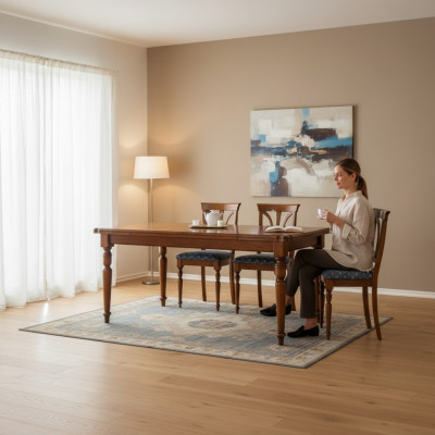 Design Iesszëmmer Stull Set Dëscher 4x Stull Iessgrupp Garnitur 5dg Stéck.