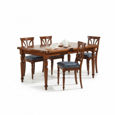 Design Iesszëmmer Stull Set Dëscher 4x Stull Iessgrupp Garnitur 5dg Stéck.