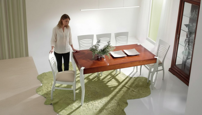 Iessdësch Holz Iesszëmmer Dësch Rektangulär Italienesch Miwwelen Dëscher Nei