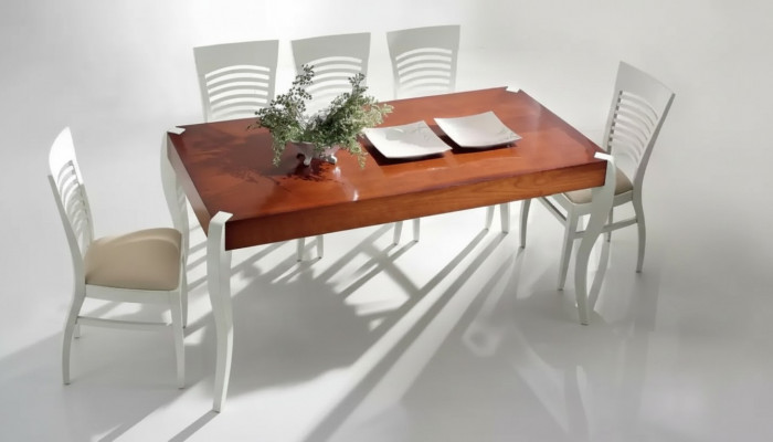 Iessdësch Holz Iesszëmmer Dësch Rektangulär Italienesch Miwwelen Dëscher Nei