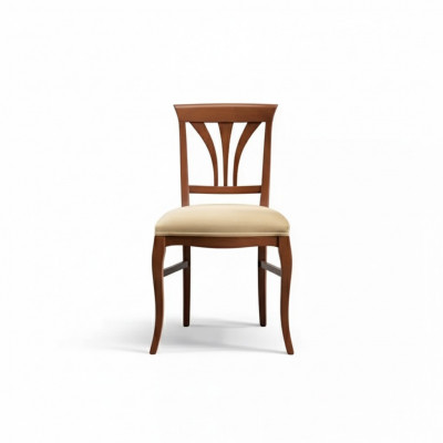 Stull ouni Aarmleeën Iesszëmmerstull Holz Iesszëmmer brong Design klassesch