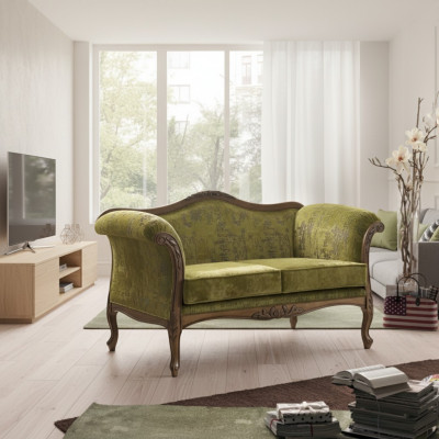 Canapé 2 Plazen Textil Holz gepolstert Canapéen Design Luxuriéis Neit Canapé