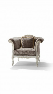 Fotell 1-Sëtz Polstersofa Design Luxus Textil Kanapé Grau Sofa Nei