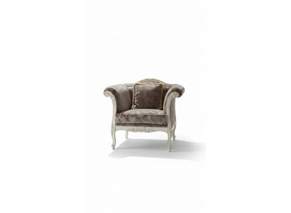 Fotell 1-Sëtz Polstersofa Design Luxus Textil Kanapé Grau Sofa Nei