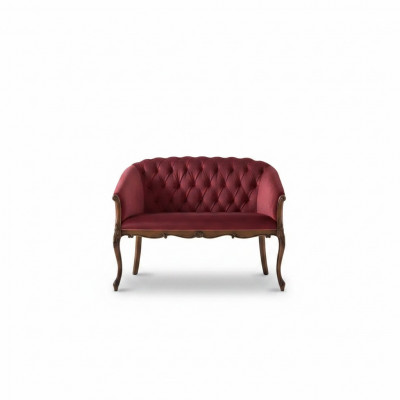 Design Chesterfield Sofa 2-Sëtzer Canapé Luxus Klassesch Textil Sofen