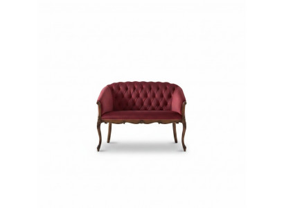 Design Chesterfield Sofa 2-Sëtzer Canapé Luxus Klassesch Textil Sofen