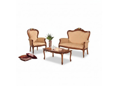 Sofa Garnitur 2 Sëtzer Set Design Sofa Polster Canapé Klassesch Luxus Neit