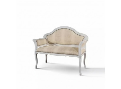 Luxus 2-Sëtzer Canapé Polster Sofa Textil Stoff Couchen Klassesch Nei