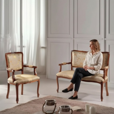 Canapé 2 Sëtz Fautteuil Couches Canapé Polster Sëtz Garnitur Sëtz Bank Set