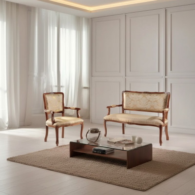 Canapé 2 Sëtz Fautteuil Couches Canapé Polster Sëtz Garnitur Sëtz Bank Set