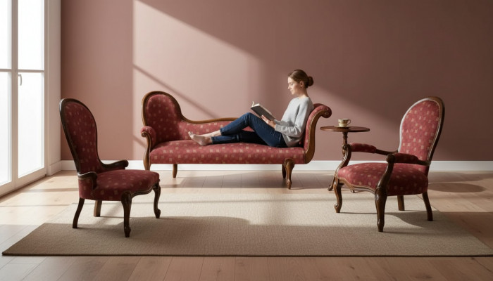 Lounge Sofa Liege Polster Liegen Klassesch Chaiselongue Club Braun Nei