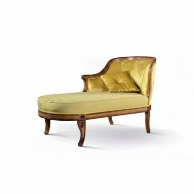 Chaiselongue Stoff Canapé Siddelchen Chaise Klassesch Giel Couch Textil Neit