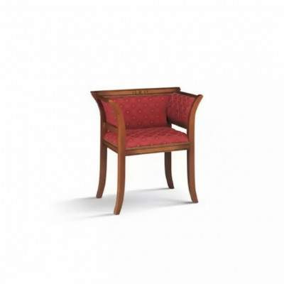 Iesszëmmer Holz Still mat Armlehn Klassesch Neit Design Gestoffte Sëtzt.