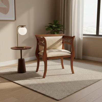 Klassesch Stull Designer Iesszëmmerstull Luxus Holz Leenstull Holzstull