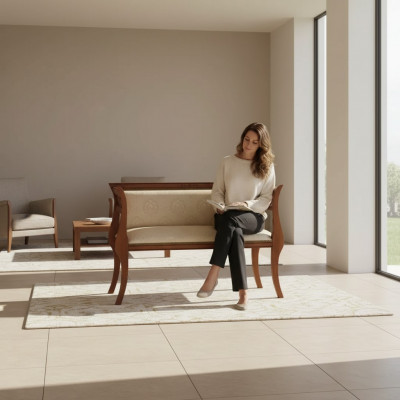 Sëtzbank Klassesch Bänk Luxus Polsterméibelen Designer Sëtzméibelen 111x43x78