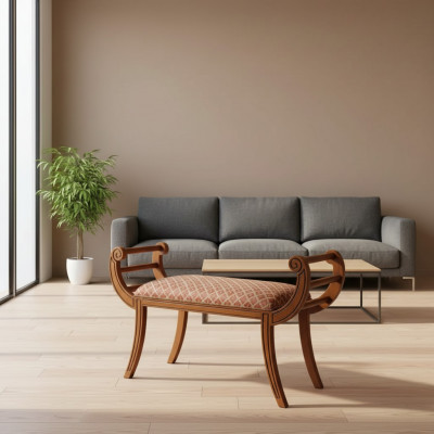 Designer Luxus Bank Gepolsterte Bank Sëtzbank Sëtzmöbel Wunnzëmmer Bänken
