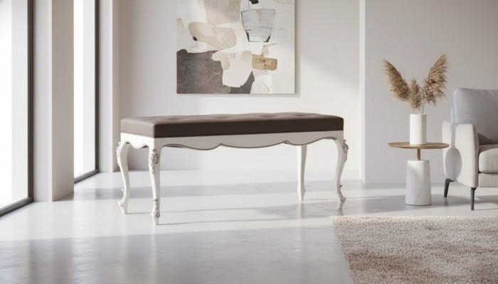 Designer Gewënner Hocker Wunnzëmmer Sëtzmiwwel Polster Textil Stoff Bänk