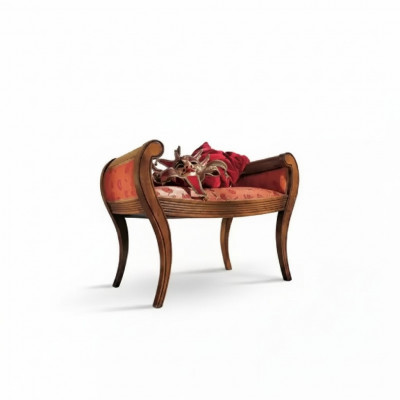 Hocker Miwwel Bank Holzhocker Holz Seizhocker Luxus Polsterbank