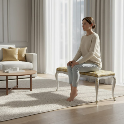 Hocker Canapé Pouf Polster Bäizellhocker Fousshocker Ottoman Sëtz Bänk Neit